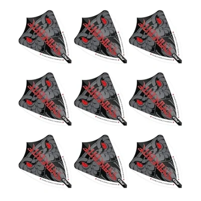 Image of RED DRAGON Peter Wright Snakebite Hardcore Ionic Grey Snake Freestyle dart flights 3 sets per pack (9 in total)