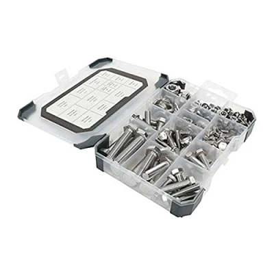 Image of TIMCO Mixed Tray Set Screws Nuts Washers A2 Stainless Steel 199pcs