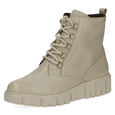 Image of CAPRICE Women&#039;s 9 25207 41 Flat Ankle Boots, Ecru Nappa, 6.5 UK