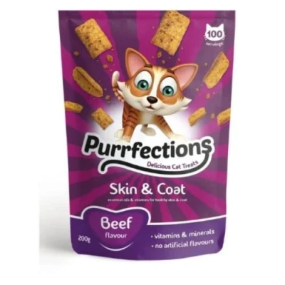 Image of FabFinds Cat Treats Tasty Snacks with Taurine for Healthy Eyes &amp; Heart Resalable Pack (Beef, 1X200g)