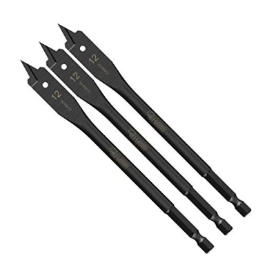 Image of 3 x SabreCut SCRIW12_3 12mm 152mm Impact Rated Flat Wood Spade Bits Compatible with Bosch Dewalt Makita Milwaukee and Many Others