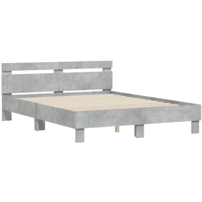 Image of vidaXL Bed Frame without Mattress Concrete Grey 140x190 cm