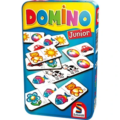 Image of Schmidt Domino Junior Game in a Tin, 10V60504474V10