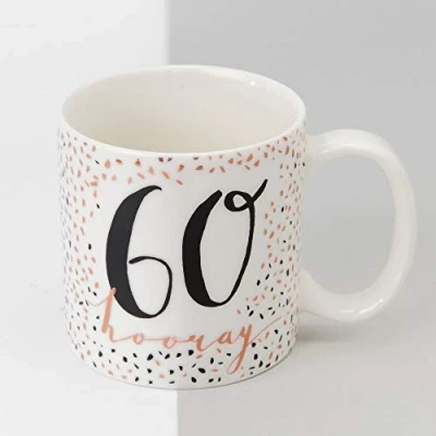 Image of Widdop And Co Hotchpotch Luxury Ceramic Female Mug Rose Gold 60th Birthday Gift Boxed