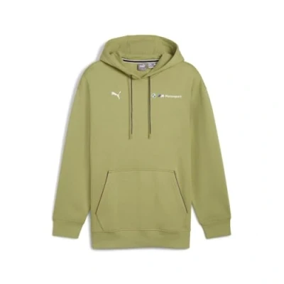 Image of PUMA Men&#039;s BMW M Motorsport Essentials Fleece Hoodie Hooded Sweatshirt, Calming Green Ah24, S