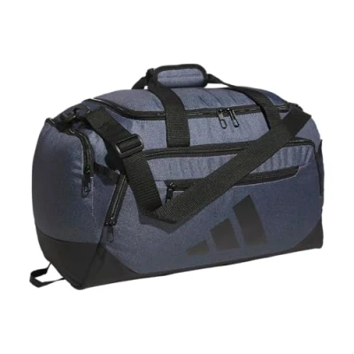 Image of adidas unisex adult Defender 5 Small Duffel Bag (42l) Bag, Twill Onix Grey/Black, One Size,