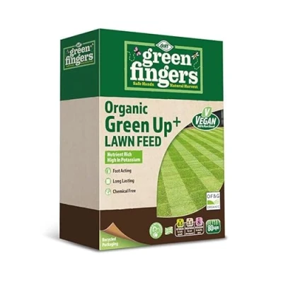 Image of Doff Greenfingers Organic Green Up Lawn Feed 80sqm