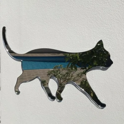 Image of Servewell Cat Garden Mirrors 12cm X 7cm Silver Mirror