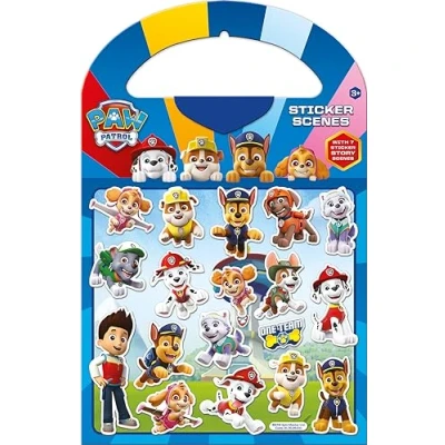 Image of Paper Projects 01.70.29.011 Paw Patrol Activity Set Includes Six Scenes and Over 50 Reusable Stickers, Blue, 23.5cm x 15cm