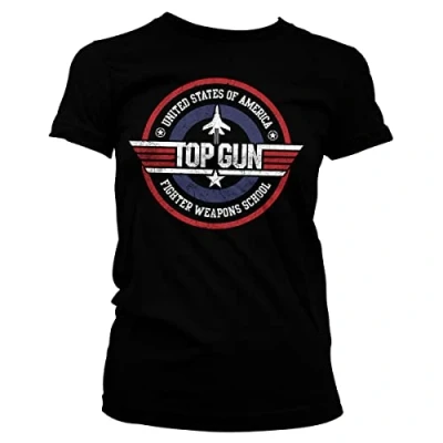 Image of Top Gun Officially Licensed Fighter Weapons School Women T Shirt (Black)