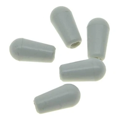 Image of KAISH Plastic 5 Pack American Thread 3 Way Toggle Switch Tip Knob Cap for Switchcraft Switches White