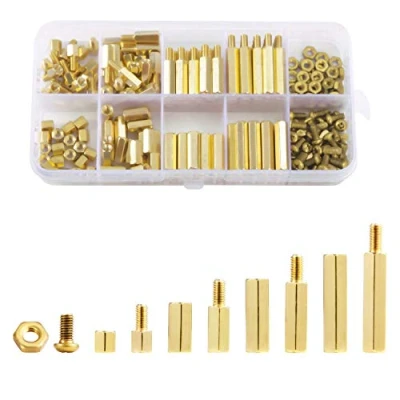 Image of Litorange 240 Pieces M3 Male Female Hex Brass Spacer Standoff Screw Nut Threaded Pillar PCB Motherboard Assortment Kit