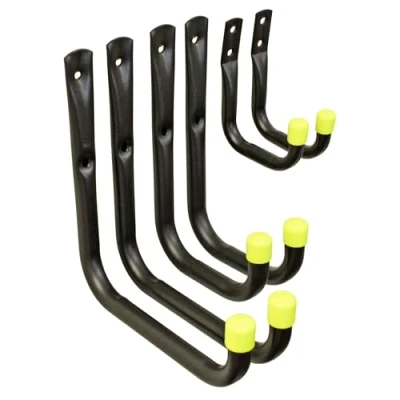 Image of Keypak Universal Heavy Duty Garage Storage Hooks Set, 30kg Load Capacity per Hook (6 Pack)
