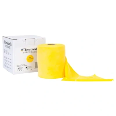 Image of THERABAND Resistance Bands, 46 m Roll Professional Latex Elastic Band For Upper &amp; Lower Body Core Exercise, Physical Therapy, Pilates, At Home Workouts Rehab, Yellow, Light