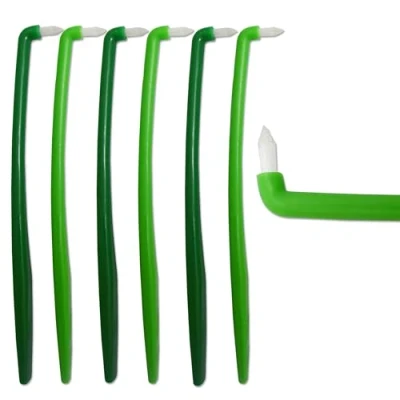 Image of 6 x Slim Firm Interspace Toothbrushes Interdental Orthodontic Braces Teeth