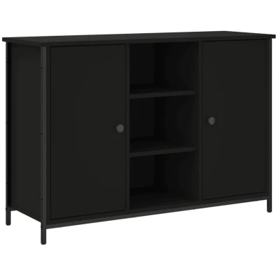 Image of vidaXL Sideboard Black 100x35x70 cm Engineered Wood
