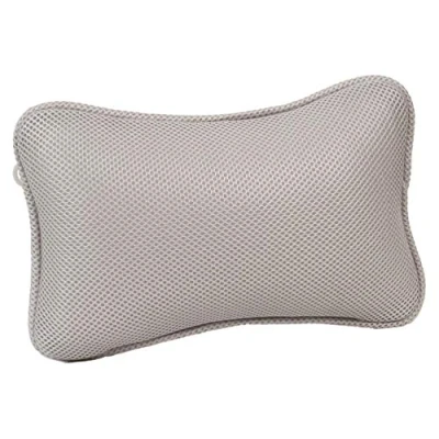 Image of SUPVOX Bath Pillow Bathtub Spa with Non Slip Suction Cups for Bathroom Cushion Head Neck Back Support (Grey)