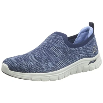 Image of Skechers Women&#039;s 104371 NVY Trainers, Navy Knit/Trim, 7 UK