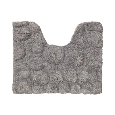 Image of Sealskin Pebbles Pedestal Mat, Cotton, Grey, 50 x 1.5 60 cm