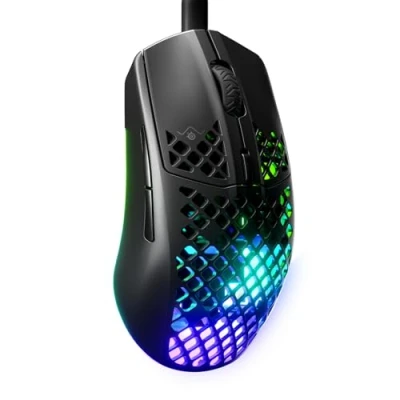 Image of SteelSeries Aerox 3 Holey RGB Gaming Mouse Ultra lightweight Water Resistant Design 8,500 DPI TrueMove Core Optical Sensor Onyx