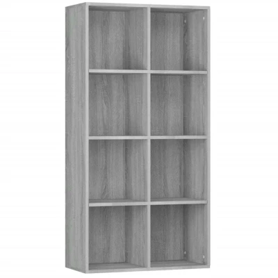 Image of vidaXL Book Cabinet/Sideboard Grey Sonoma 66x30x130 cm Engineered Wood