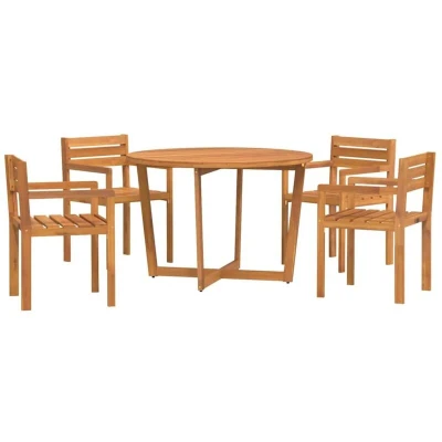 Image of vidaXL 5 Piece Garden Dining Set Solid Wood Acacia