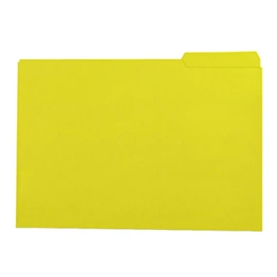 Image of Elba Gio 400040699 Pack of 50 Document Folders with Right Tab Yellow