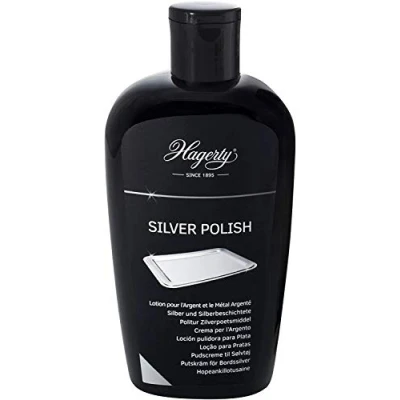 Image of Hagerty silver polish 250 ml I Efficient For and plated metal Instant polishing cream vases frames accessories decoration items etc a renewed shine