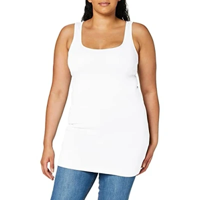 Image of Vero Moda Women&#039;s Vmmaxi My Soft Long Tank Top Noos Vest, White (Bright White), XL UK