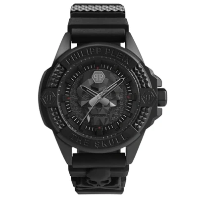 Image of Philipp Plein Men&#039;s Analogue Quartz Watch with Silicone Strap PWAAA0721
