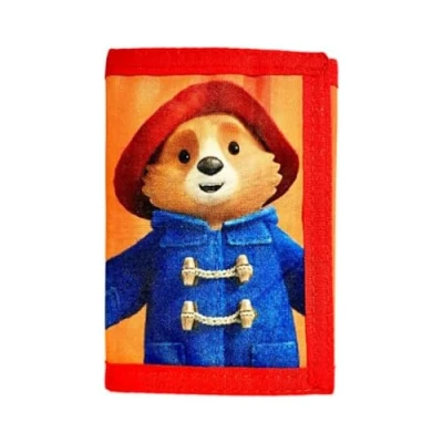 Image of TDL Kids Children&#039;s Tri Fold Wallet Paddington Bear Orange Coins Notes Money Original Purse