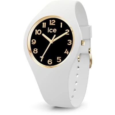 Image of ICE Watch glam White black Women&#039;s wristwatch with silicon strap 022586 (Small +)