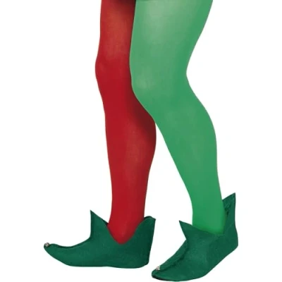 Image of Smiffys Elf Boots, Green , Christmas Fancy Dress Accessory, Up Accessories