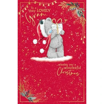 Image of Me To You Tatty Teddy Christmas Card Lovely Gran 5x8ins Official Collection