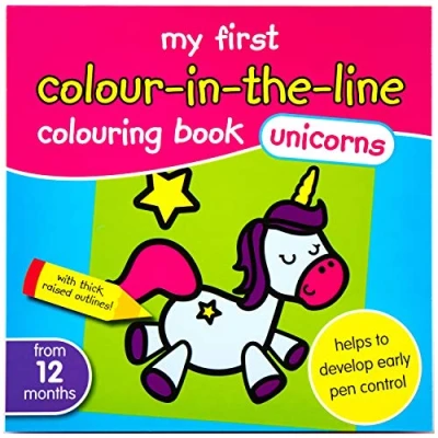 Image of My First Colouring Book Unicorns Baby Colour in The Line from 12 Months