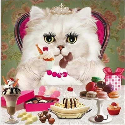 Image of Spoilt For Choice Square Greeting Card Scream Animal Humour Photo Cards Blank