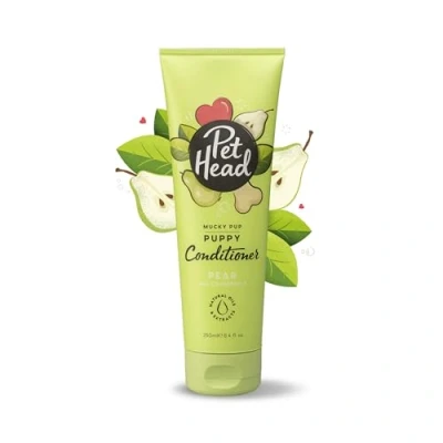 Image of Pet HEAD Puppy Conditioner 250ml, Mucky Puppy, Pear Scent, Best Dog with Gentle Formula, Professional Grooming, Hypoallergenic, Natural, Vegan for Puppies from 8 weeks