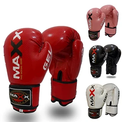 Image of Maxx® Boxing Gloves Punch Bag Training MMA Muay Thai KickBoxing Fight Sparring Gym (RED, 14OZ)