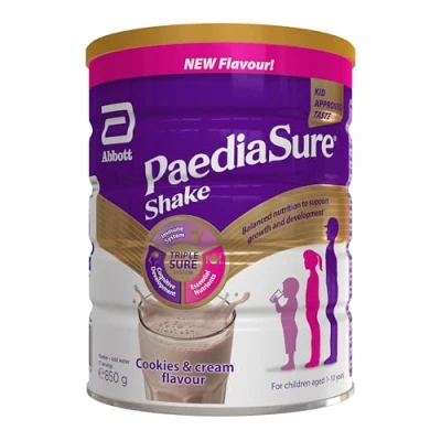 Image of PaediaSure Shake, 850g, Cookies &amp; Cream Flavoured Nutritional Supplement Drink for Kids