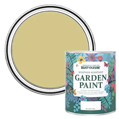 Image of Rust Oleum Green Mould Resistant Garden Paint in Matt Finish Wasabi 750ml
