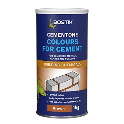 Image of Bostik Colours For Cement, Concrete, Mortar, Render and Screeds, Available in 5 Intermixable Colours, Interior Exterior Use, Colour: Russet Brown, Size: 1kg