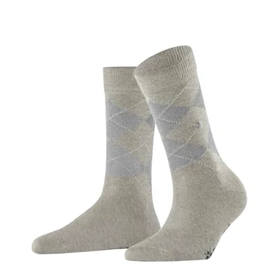 Image of Burlington Women&#039;s Marylebone Lurex W So Wool Viscose Patterned 1 Pair Socks, Grey Light 3771, 3.5 7