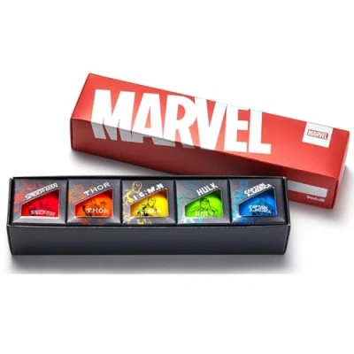 Image of Volvik x Marvel 5 Ball Multi Avenger Gift Set Including Spiderman, Thor, Ironman, Hulk and Captain America