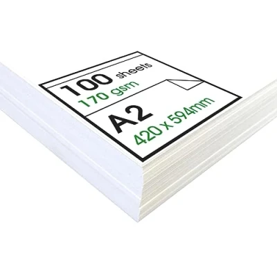 Image of Artway Enviro Recycled A2 Cartridge Paper for Drawing Ideal Dry Art Applications 170gsm (100 Sheets), White