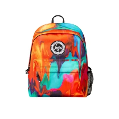 Image of hype school uni casual work hiking day backpacks for kids boys girls teens men and women (Multi Oil Drips, One Size)