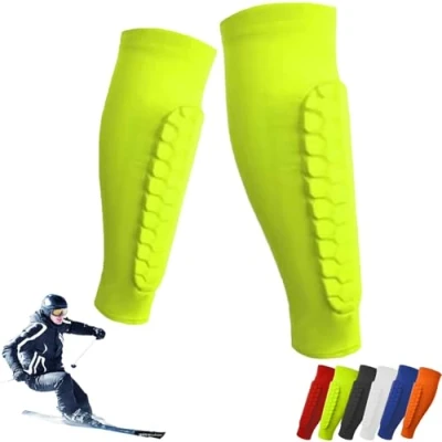 Image of Qosigote Shinbang Protector 2.0, Shin Defender Guards, Shindefender Ski Protectors, Soccer Guard Sleeves, Guards Adult for Sports (green,L)