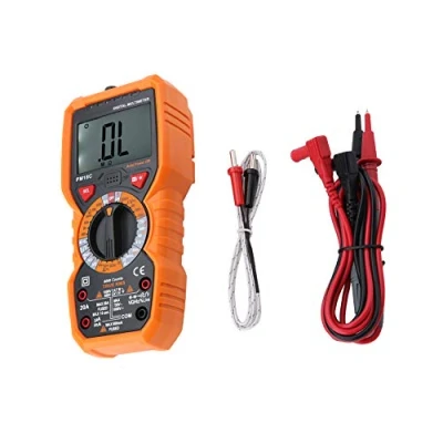 Image of multimeter+ Digital Multimeter,PEAKMETER PM18C 6000 counts Intelligent Handheld Multimeter Temperature Tester Voltage Resistance Meter True RMS NCV Backlight Display