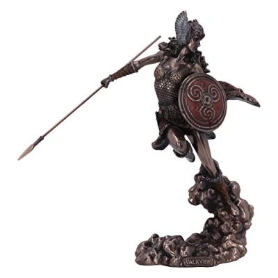 Image of Nemesis Now Bronze Valkyrie&#039;s Flight Norse Valkyrie Warrior Female Figurine