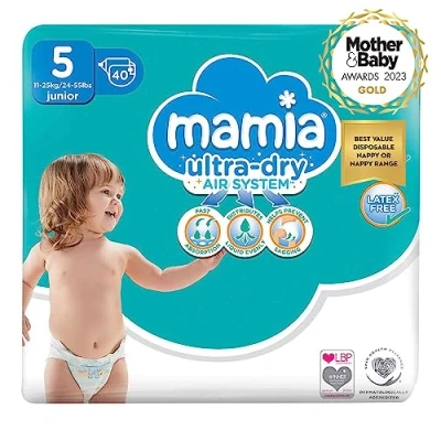 Image of 2X Mamia Size 5 Nappies 40 Pack