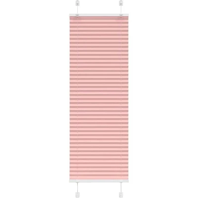 Image of vidaXL Pleated Blind Pink 40x100 cm Fabric Width 39.4 Polyester